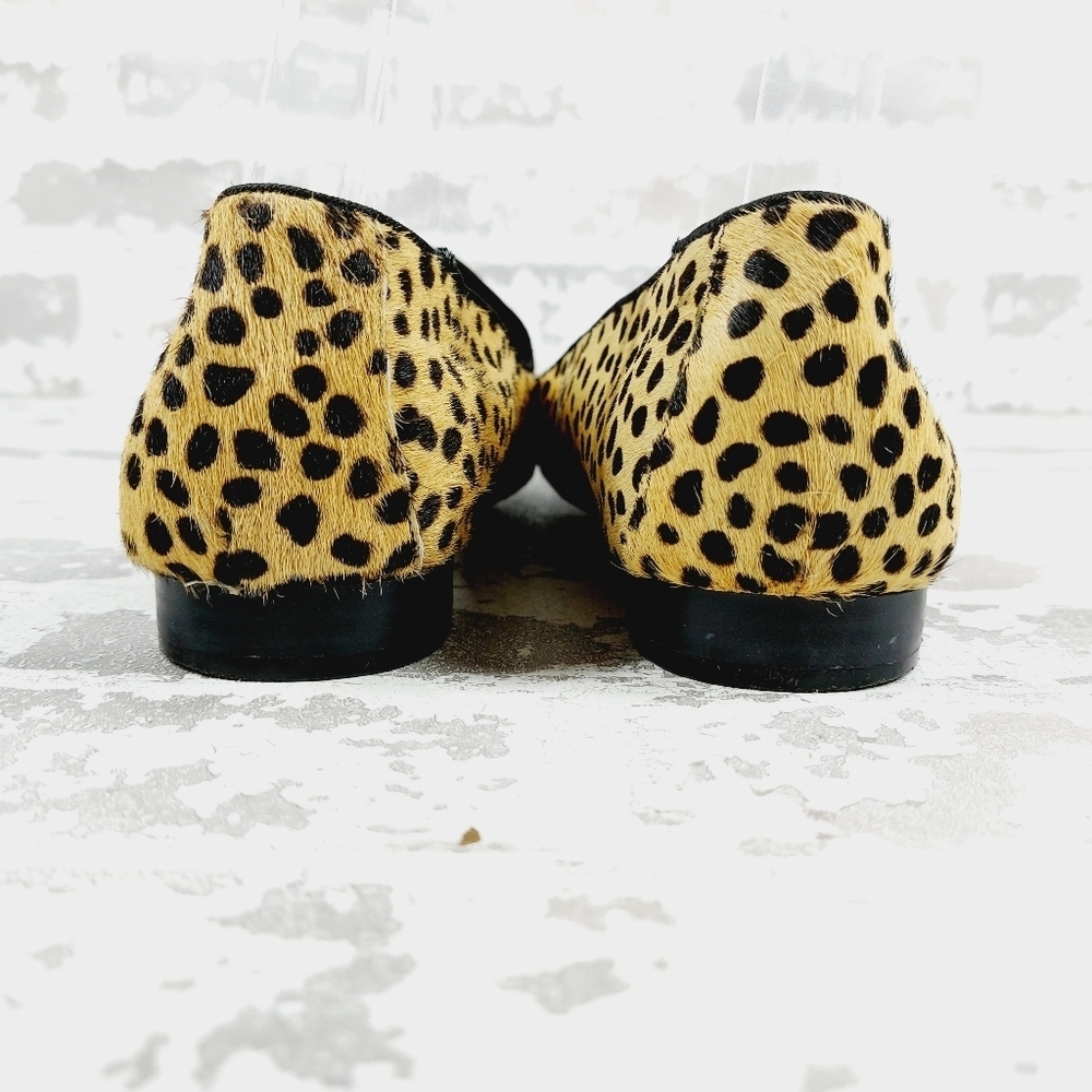 Gap Womens Cheetah Print Faux Mohair Flat Heel Loafers V545 - Picture 6 of 11